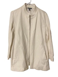 Cárdigan Blazer Eileen Fisher Texturizado Frente Abierto Para Mujer Pequeño Beige Corpcore - Imagen 1 de 18