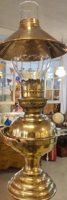 Early 1900s Brass Gimbal Oil Lamp – Restored Nautical Ship. - Image 1 of 4