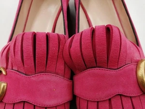 GUCCI GG Marmont Wildleder Pumps rosa Größe 22,5 cm - elegante Heels - Bild 1 von 9