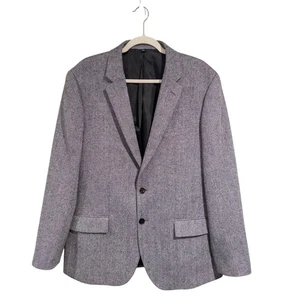 J.Crew Men’s Thompson Wool Blend Gray Herringbone Button Closure Blazer Size 44R - Picture 1 of 6