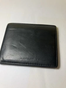 Mens Wallet Samsonite Brown Leather Wallet ID Card Coin Holder Travel - Picture 1 of 11