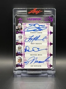 2024 Leaf Ultimate Sports Emmitt Smith Troy Aikman Michael Irvin Jay Novacek 4/6 - Picture 1 of 2