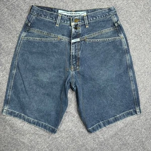 Marithe Francois Girbaud Denim Jeans Shorts Herren Größe 31 Blau Vintage WEITES BEIN - Bild 1 von 8