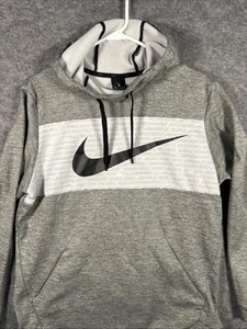 Nike Therma Swoosh Hoodie Dri Fit Herren Größe Large grau schwarz Swoosh Pullover - Bild 1 von 6