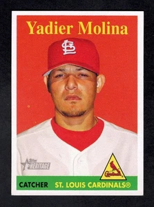 2007 Topps Heritage #24 Yadier Molina Yellow Letter Variation Cardinals NM-MT ee - Picture 1 of 2
