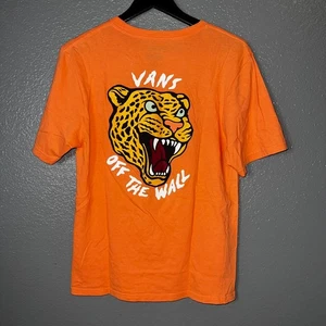 Vans Off The Wall Orange Leopard Graphic T-Shirt Youth XL (14-16) - Picture 1 of 4