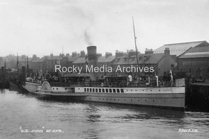 kl-51 AYR. The Paddle Steamer, Juno in Ayr Harbour. Photo - Picture 1 of 1