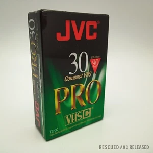 JVC TC-30 PRO Compact VHS-C Camcorder Tape 90 Min. Factory Sealed New Old Stock - Picture 1 of 7
