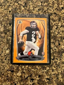2014 Bowman #9 Johnny Manziel Rookie RC Orange /299 Browns - Picture 1 of 2