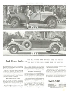 1933 PACKARD motorcar vintage PHOTO PRINT AD auto convertible man driving car - Picture 1 of 1