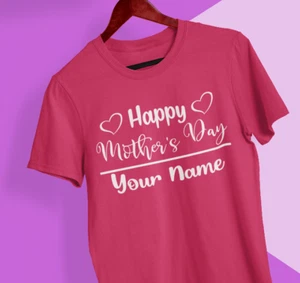 Personalised Mother's Day T-shirt Your Name Family Ladies Love Celebration Gifts - Picture 1 of 22