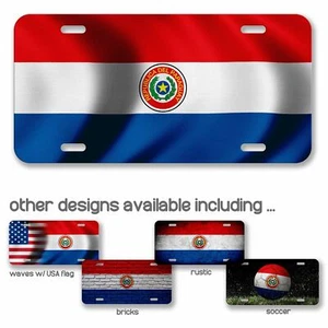 Placa de licencia de aluminio de alta calidad - bandera de Paraguay (paraguayo) - muchas opciones - Imagen 1 de 10