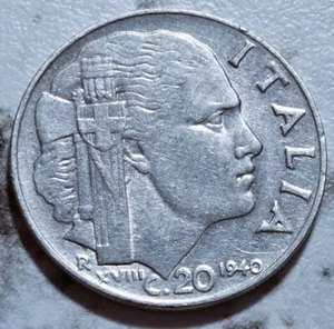 1940 Italy 20 Centesimi Coin Free S&H BIN253 - Picture 1 of 2