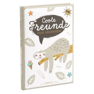 Goldbuch Freundebuch A5 Faultier Happylife Kindergarten Freunde Schule 88 Seiten