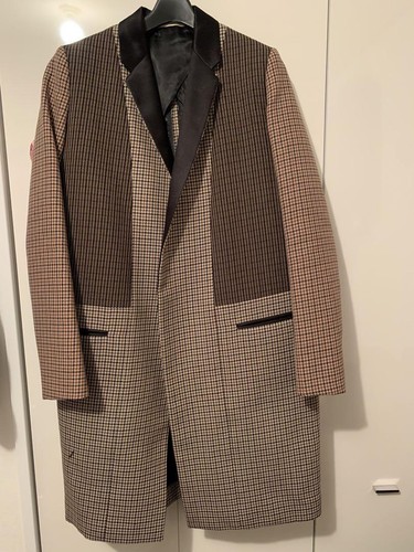 Cappotto Crombie periodo Celine Phoebe cappotto Chester taglia 34 motivo a scacchi dal Giappone