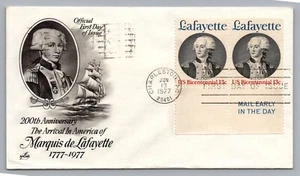 1977 FDC Charleston SC Marquis de Lafayette US Bicentennial 13C Mail Early Cover - Picture 1 of 2