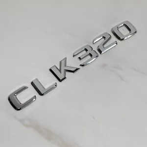 1998-2002 Mercedes-Benz CLK 320 Emblem Logo Letters Rear Trunk Tailgate Chrome - Picture 1 of 9