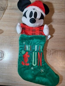 Disney 100 Anniversary Mickey Mouse Plush Christmas Stocking NEW /w Tags RUZ - Picture 1 of 5