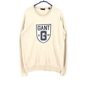 GANT Men Jumper 34% Wool 2% Alpaca Wool Crew Neck Pullover Sweater Size L - Picture 1 of 9