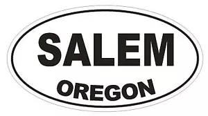 Salem Oregon Oval Bumper Sticker or Helmet Sticker D1643 Euro Oval - Picture 1 of 1