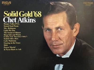 CHET ATKINS guitar SOLID GOLD ‘68 org 1968 LP RCA LSP-4061 NM+bonus CD TESTED - Image 1 of 4