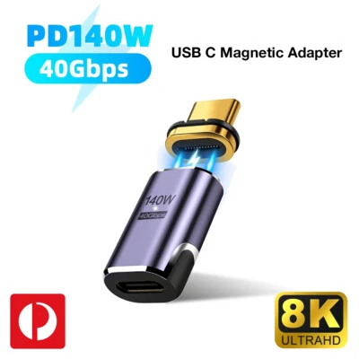 USB C Type Magnetic Adapter 40Gbps 100W Fast Charging Magnet For Cable 4.0 - image 1 of 4
