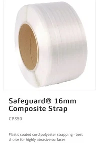 Safeguard 16mm Composite plastic coated Pallet Strap/strapping - Picture 1 of 2