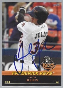 2011 Choice Sportscards Frederick Keys Jacob Julius #12 IP autograph signed card