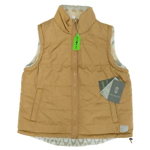 Free Country Freecycle Womens Reversible Pile Lined Vest in Camel Size Small - Picture 1 of 8