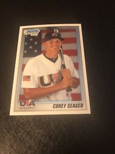 2010 Bowman Chrome Draft Corey Seager RC Rookie USA BDP108 Hot Hot