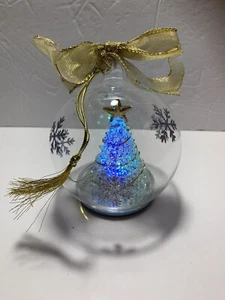 Lenox Wonder Ball Christmas Tree Lit Ornament Color Changing Glass Globe W/box - Picture 1 of 19