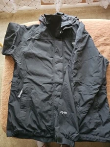 The North Face Womens Rain Jacket Size Large Black Hooded Nylon Hiking - Picture 1 of 5