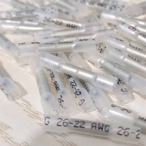 300/20 Stck. 26-22 AWG Wärmeschrumpfstoß Drahtverbinder Dichtung Crimp Klemmen Posten - Bild 1 von 10