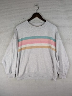 American Eagle Sudadera Talla Mediana Gris Rayas Manga Larga Foto 1 de 4