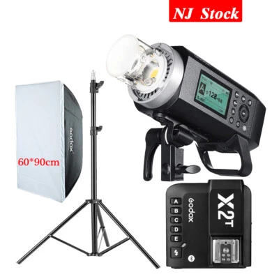 US Godox AD400Pro TTL HSS Studio Flash+X2T Trigger+Softbox For Fuji Canon Nikon - Image 1 of 4