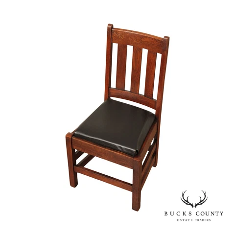 Antique William Ritter & Brothers Mission Oak Side Chair Cover