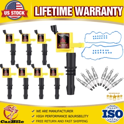 8x DG511 Ignition Coils + Spark Plugs Set +Valve Cover Gasket Kit For Ford F-250 - Image 1 of 4