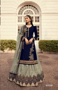 Abito da sposa Kameez Anarkali pesante festa indiana Salwar Bollywood - Foto 1 di 4