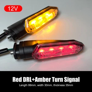 Luces de agua que fluyen rojas ámbar señal de giro de motocicleta para Honda CB150R CRF250L - Imagen 1 de 14