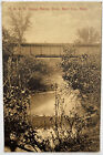 PMRR Hersey River Eisenbahn Zugbrücke Reed City Michigan 1924 Litho Foto