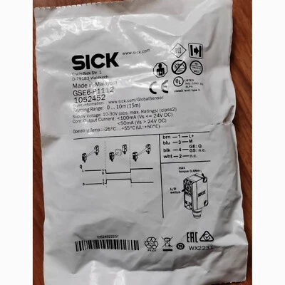 Nuevo Sensor Fotoeléctrico SICK GSE6-P1112 GSE6P1112 Envío Rápido Foto 1 de 4