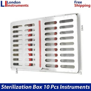 Dental 10 PCS Cassette Tray Box Surgical Autoclave Adjust Scaler Instruments CE - Picture 1 of 6