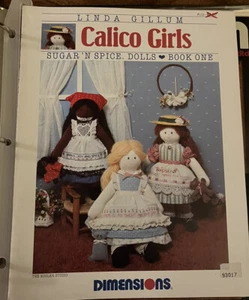 Calico Girls DIMENSIONS Cross Stitch And Doll Pattern Leaflet #112 Linda Gillum - Picture 1 of 2