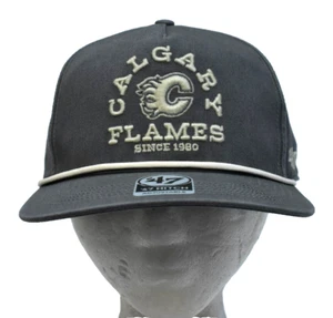 Calgary Flames '47 Brand Hitch Canyon Ranchero Grey Snapback Adult Hat OS - Picture 1 of 10