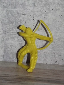 Vintage MPC Indian figure firing bow in Yellow plastic. B74 - Picture 1 of 1