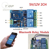 5V/12V 2CH Bluetooth Relay Module Intelligent Home Mobile APP Remote Control