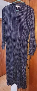 Adrianna Papell Size 12 100% Silk Button Front Dress With Belt Women VTG Floral - Picture 1 of 9