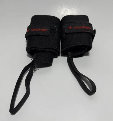 Harbinger Pro Thumb Loop Weight Lifting Wrist Wraps Black - Image 1 of 4