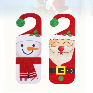 2 Pcs Door Decorations Hanging Cute Ornaments Handle Christmas Pendant - Picture 1 of 11