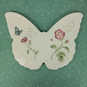 Lenox Butterfly Meadow Trivet  Ceramic Butterfly Shaped Louise Le Luye Trivet - Picture 1 of 7